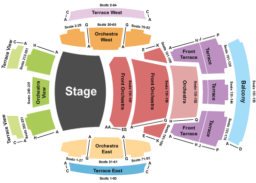 Seating chart for Walt Disney Concert Hall